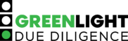 Greenlight Due Diligence logo with stop light on left side with green light lit.